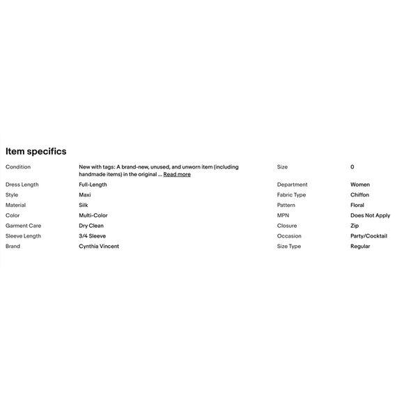 Anthro 12th St by Cynthia Vincent New Leaf Silk Maxi Cutout Dress 2 EUC - Picture 5 of 15